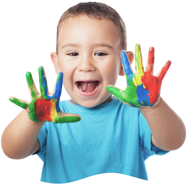 Happy kids hands
